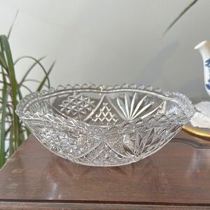 Vintage Clear Glass Bowl Decorative